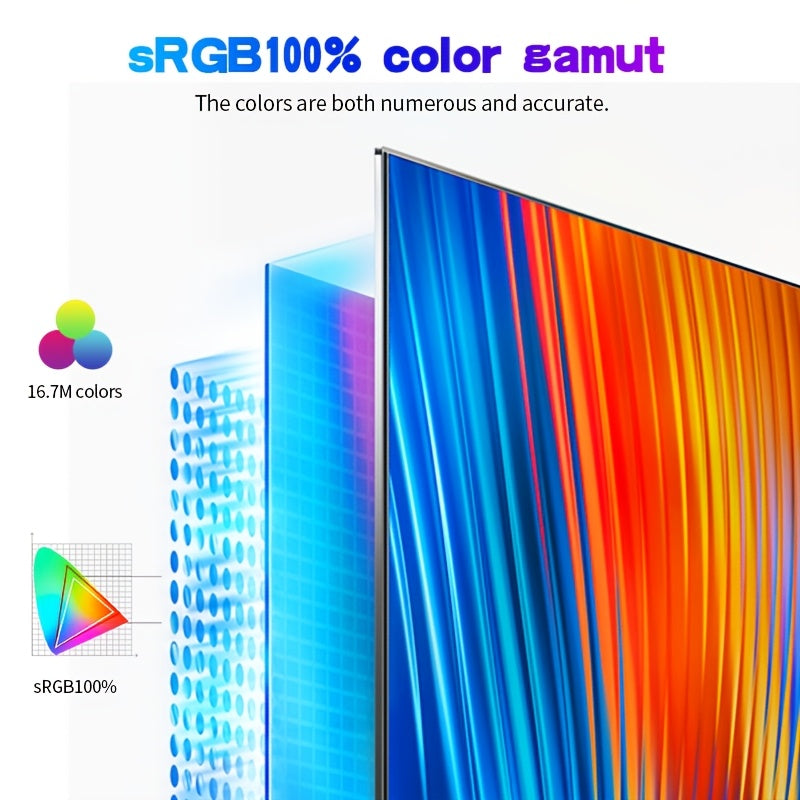 [1pc 81.28cm Curved Gaming Monitor] 1pc GAWFOLK 81.28cm Curved LCD Monitor, Full HD 1080P, 2560x1440 Resolution, 75/165Hz, NTSC Color Gamut, USB Powered, VESA Mount Compatible, 1500R Curvature, PC Gaming Display