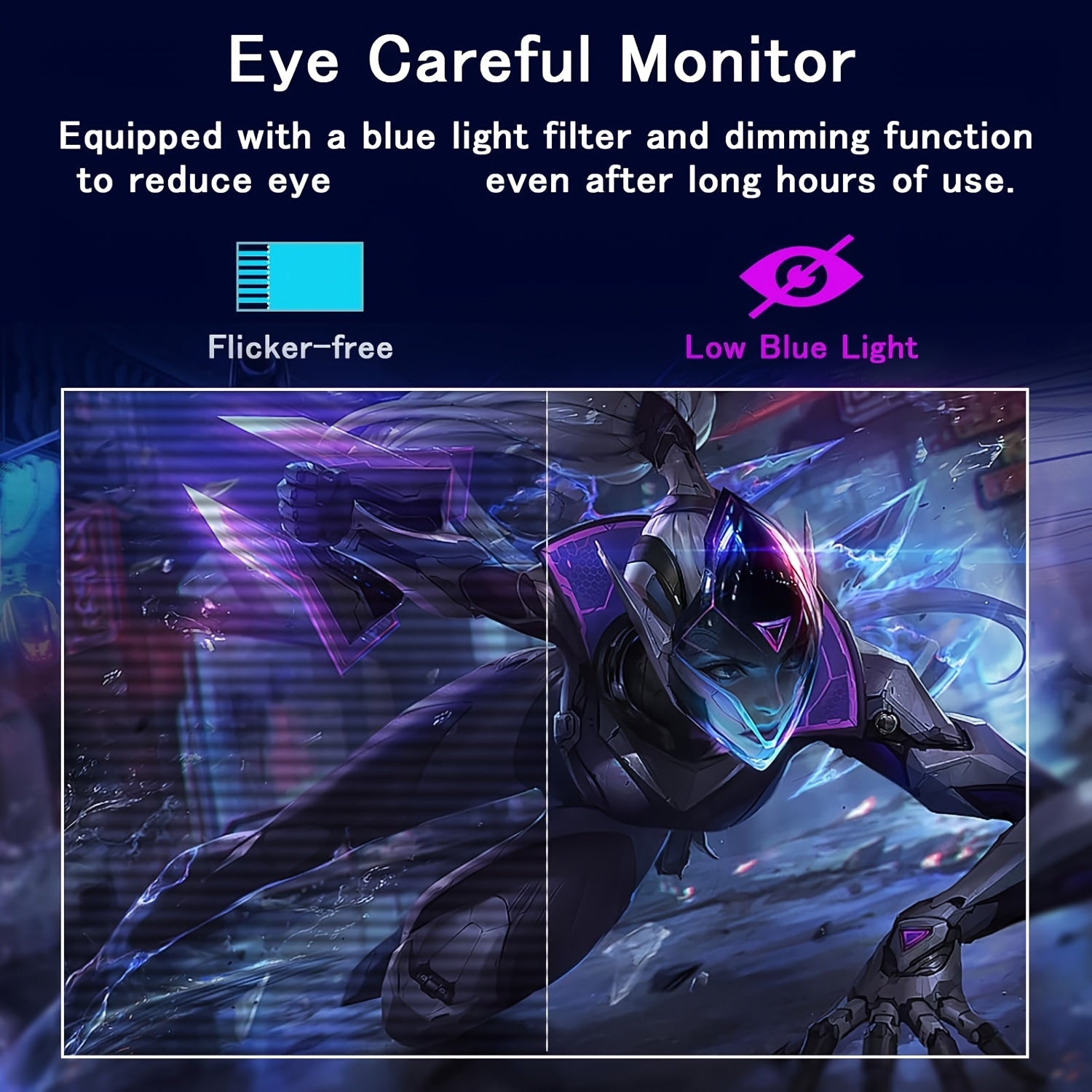 Grebear 24-Inch Gaming Monitor with 165/144Hz Refresh Rate - FHD 1080P IPS Screen, 1Ms (GTG), Perfect for Home Office Use, 100% Srgb, HDR, DP, Built-In Speakers, Tiltable, VESA Compatible.