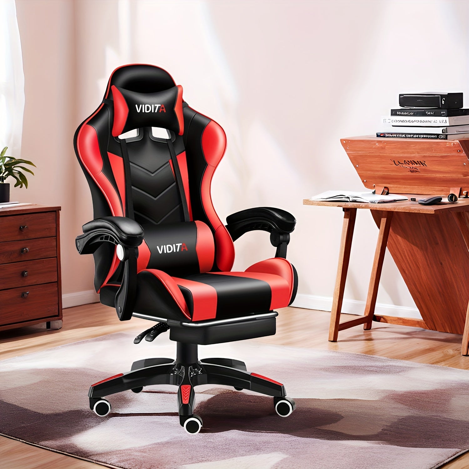 Ergonomic Gaming Chair Designed for Adults And Teens, Featuring a Racing Style Suitable for Office Use And Equipped with Lumbar Support.