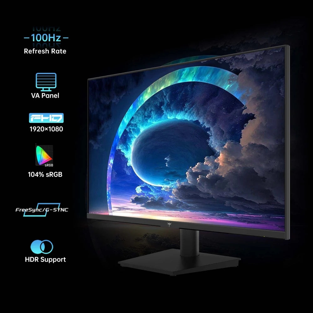 KTC H24V13 23.8-inch Gaming Monitor, 1920x1080 16:9 100Hz High Refresh Rate VA Panel, 4000:1 Contrast Ratio, 104% sRGB HDR10