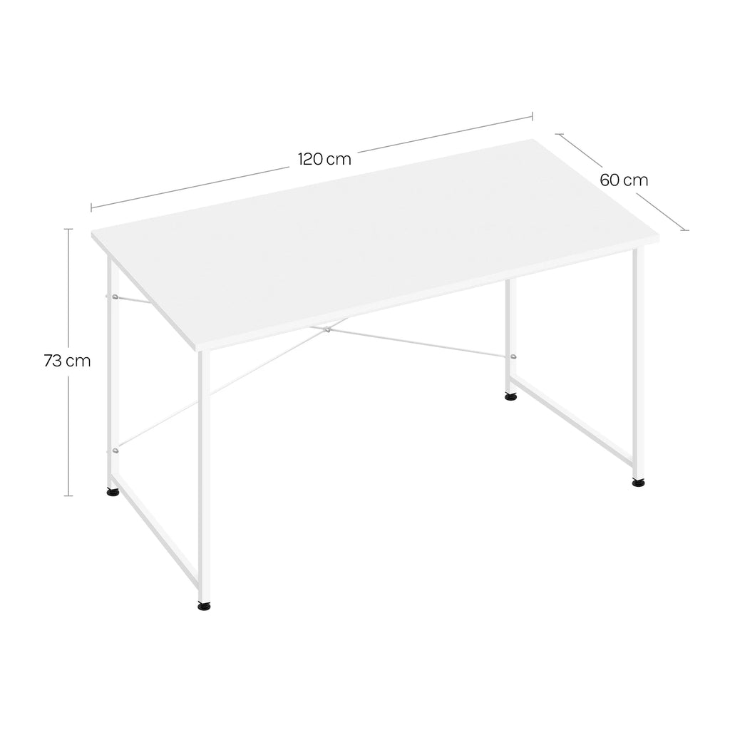 WOLTU Metal Frame Computer Desk Office Writing Study  Gaming Table Modern Large Office Workstation Desk for Home Office Bedroom