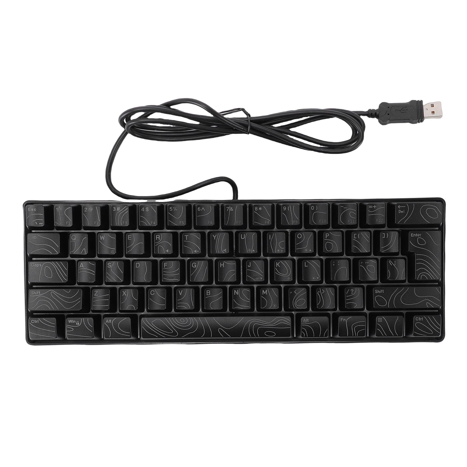 60% Gaming Keyboard 61 Key RGB Gaming Keyboard Mechanical RGB Backlit Ergonomic Design Wired Keyboard Mechanical Gaming Keyboard