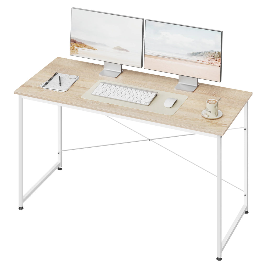 WOLTU Metal Frame Computer Desk Office Writing Study  Gaming Table Modern Large Office Workstation Desk for Home Office Bedroom