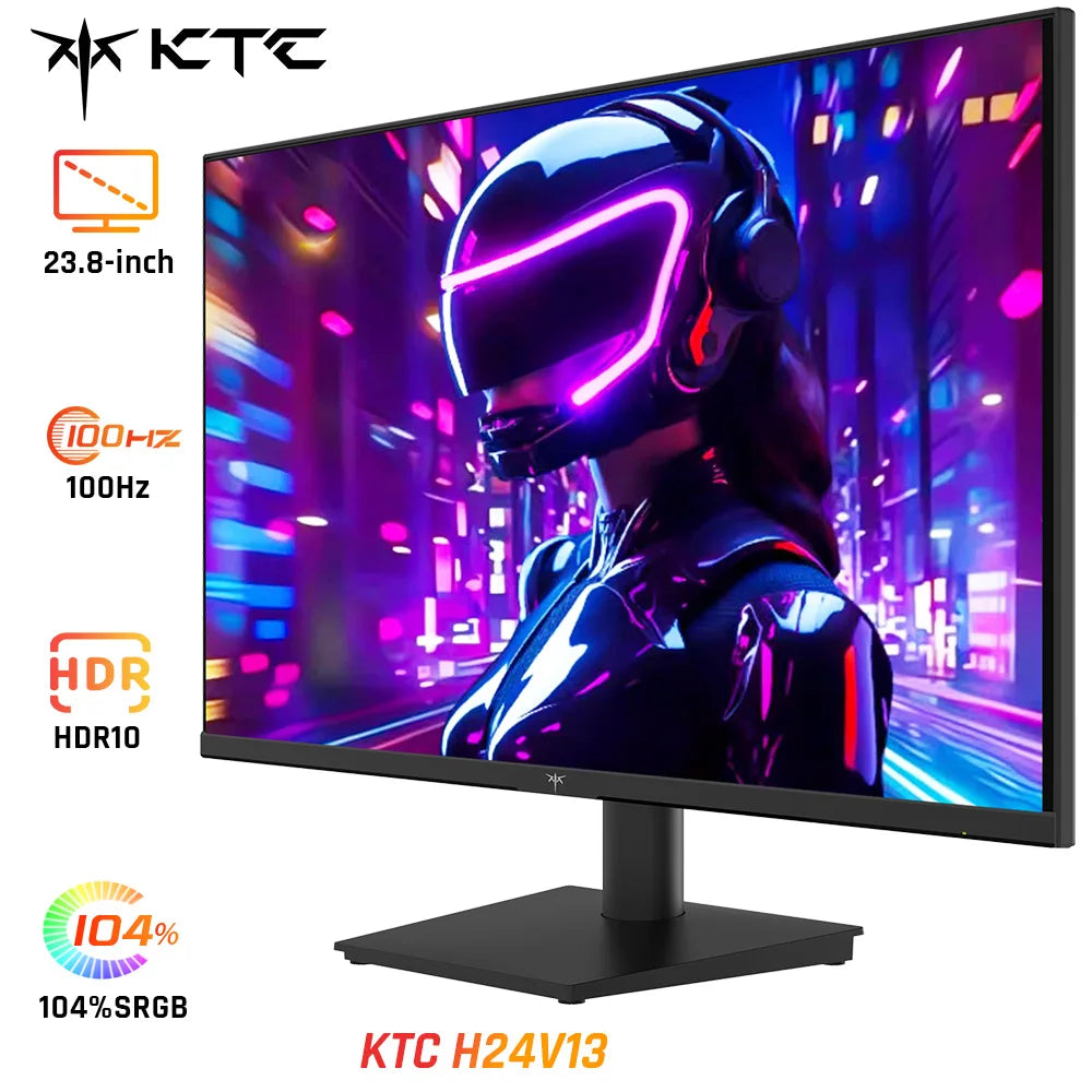 KTC H24V13 23.8-inch Gaming Monitor, 1920x1080 16:9 100Hz High Refresh Rate VA Panel, 4000:1 Contrast Ratio, 104% sRGB HDR10