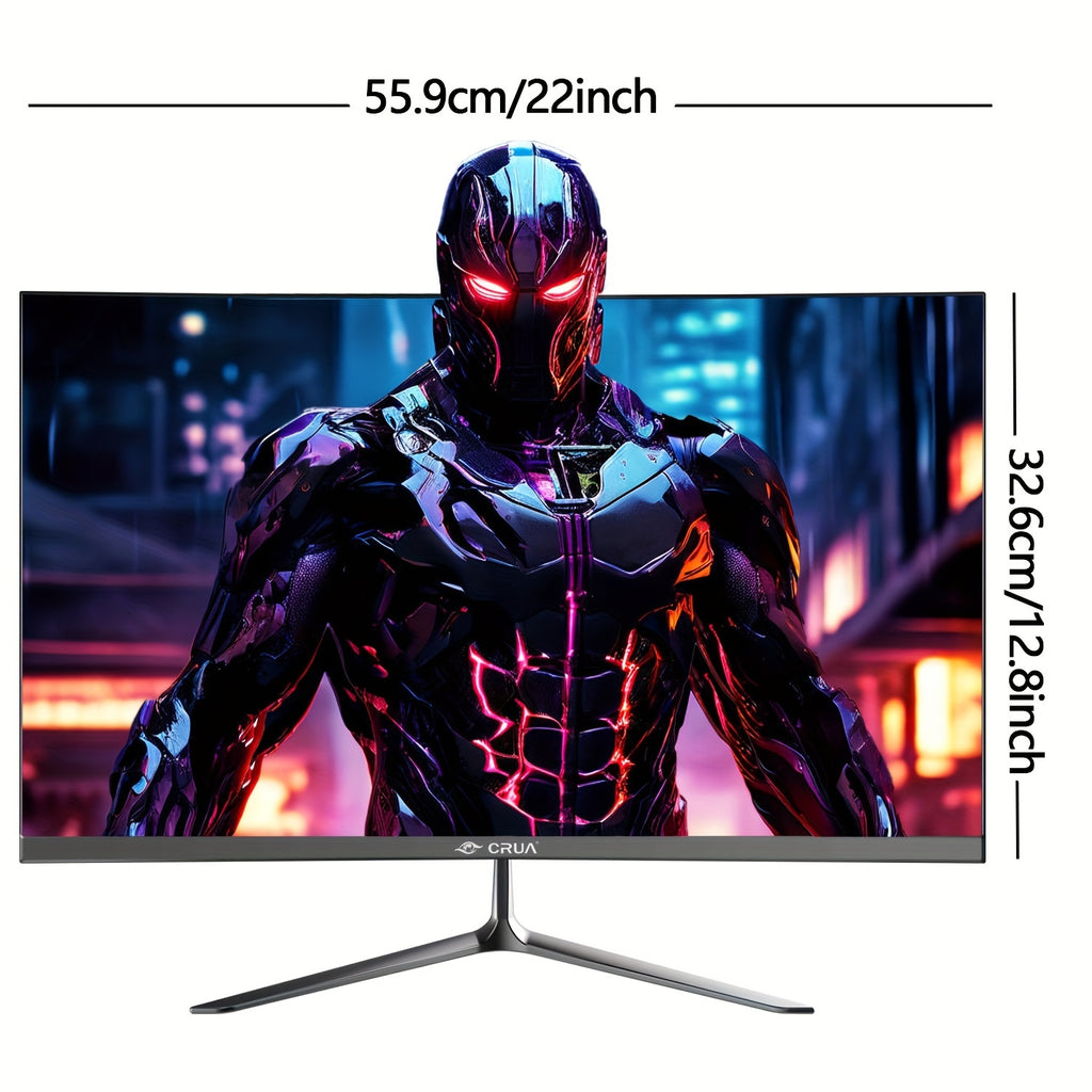 24.5-inch CRUA Curved Gaming Monitor 180Hz, 2800R Ultra Curvature PC Screen Full HD 1080P, Bezel-less Computer Monitor With FreeSync And EyeCare Technology, VESA Support