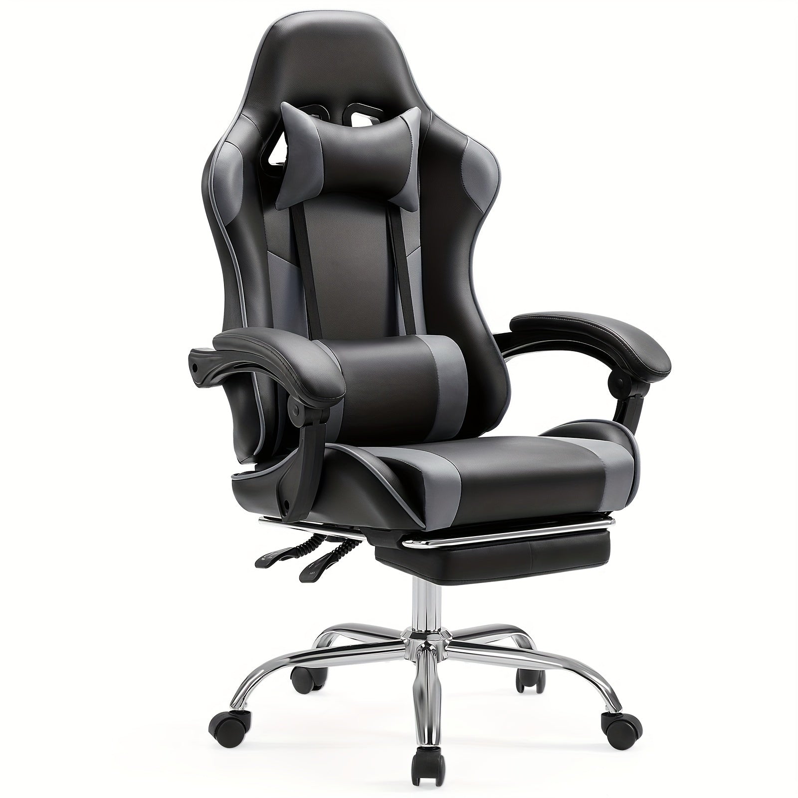 Recliner Executive Chair Ergonomic Gaming Chair Home Office Desk Chair With Wheels High Back Computer Chair With Lift Armrest, Lumbar Support, Headrest