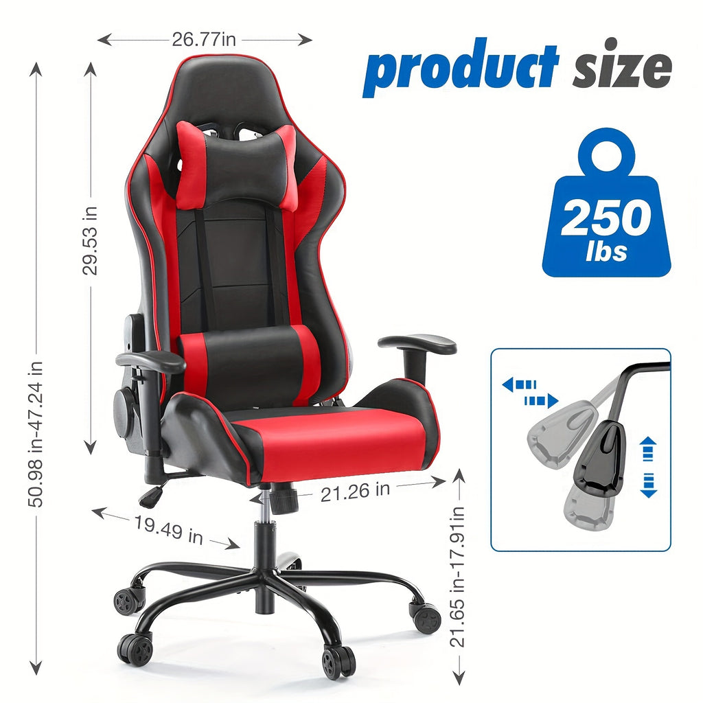 Recliner Executive Chair Ergonomic Gaming Chair Home Office Desk Chair With Wheels High Back Computer Chair With Lift Armrest, Lumbar Support, Headrest